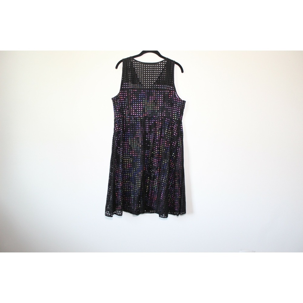 NWT Lane Bryant Perforated Eyelet Dress Black Multicolor Plus Size 18 H12952 - Picture 8 of 11